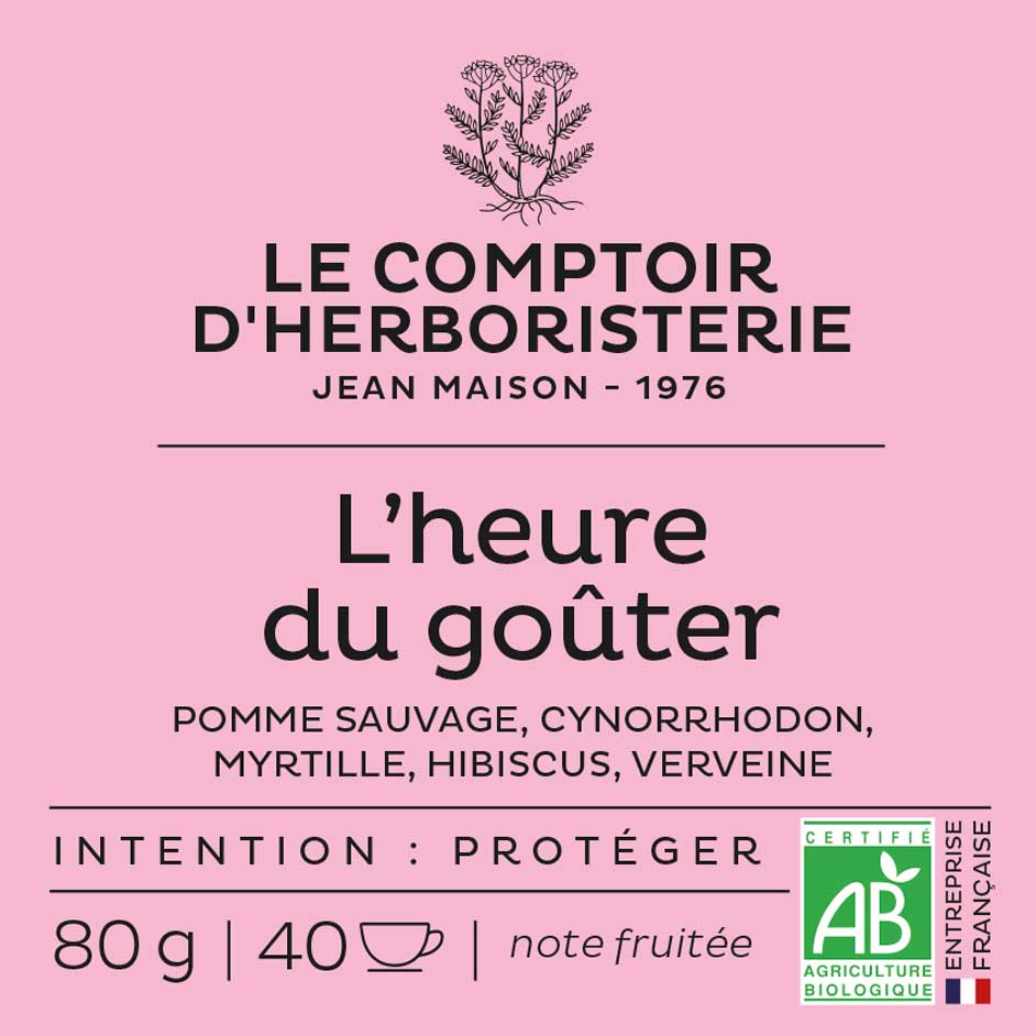 design d'étiquette de tisane