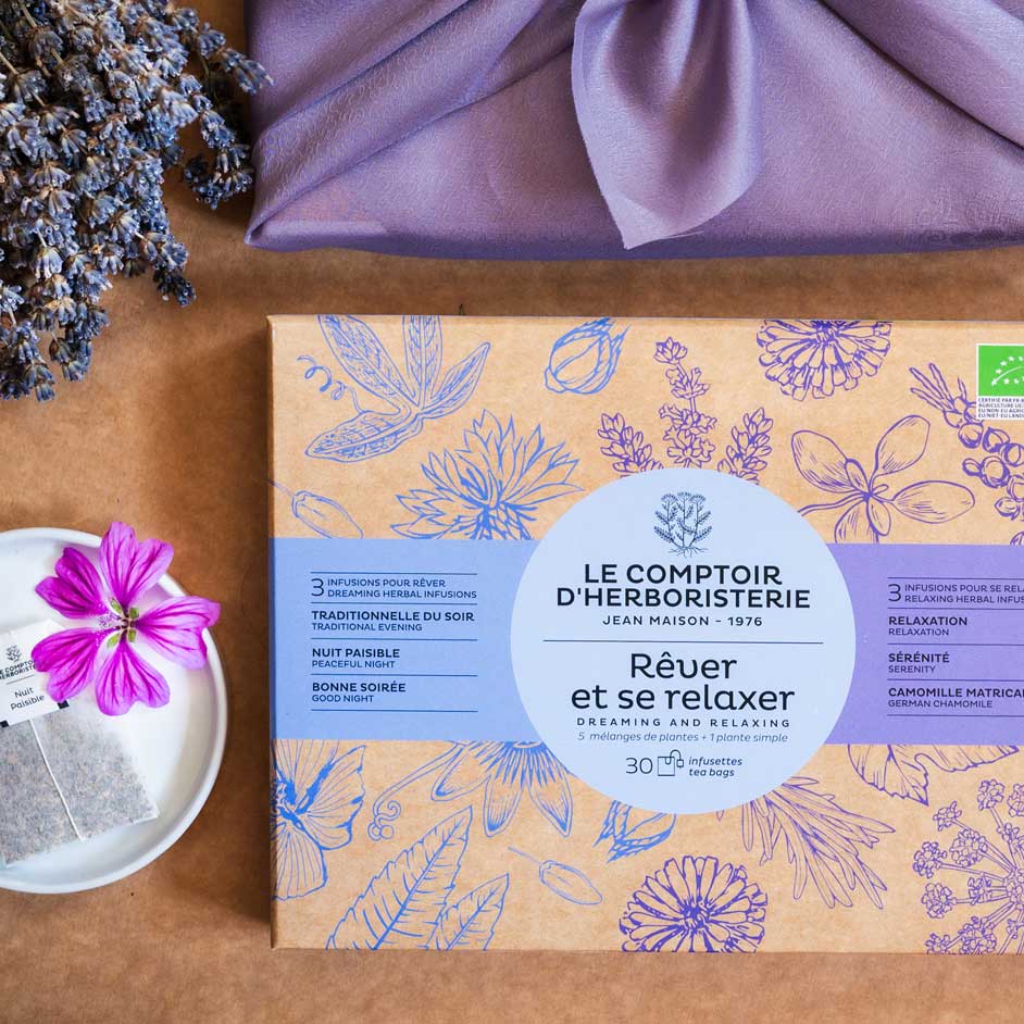 coffret de tisanes du soir - rêver relaxer. photo @Nadia Moléon