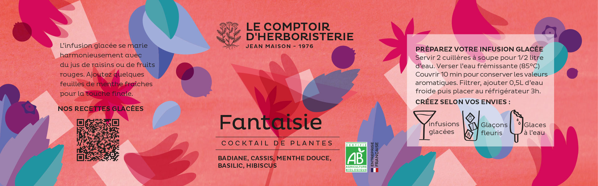 création graphique cocktail de plantes