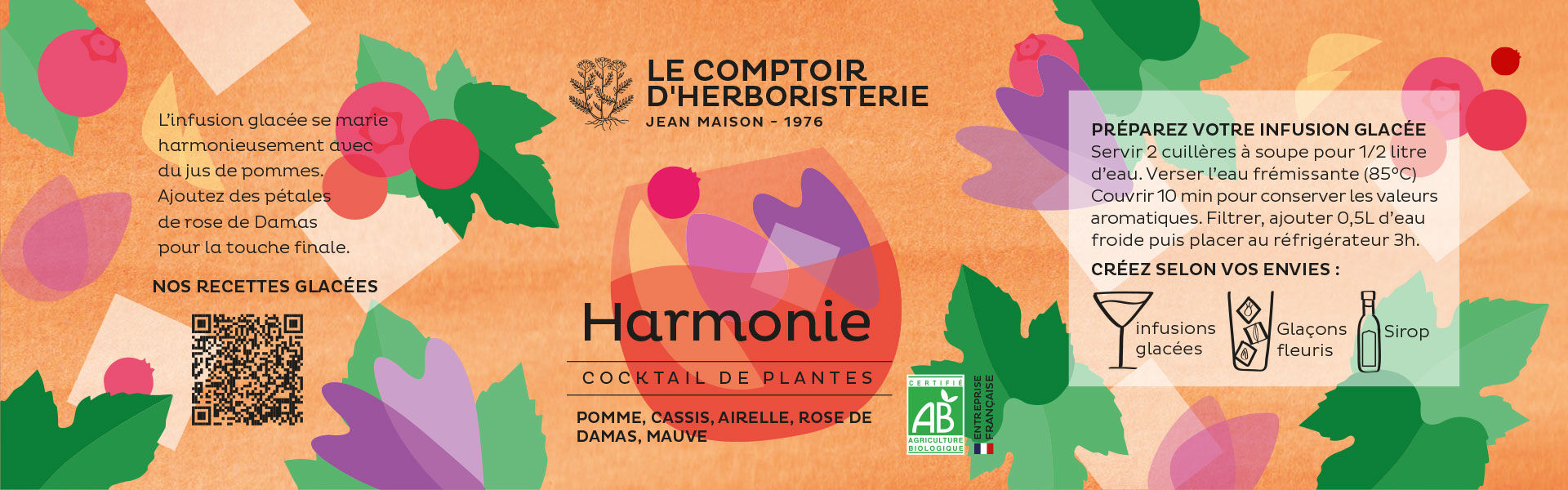 création graphique cocktail de plantes