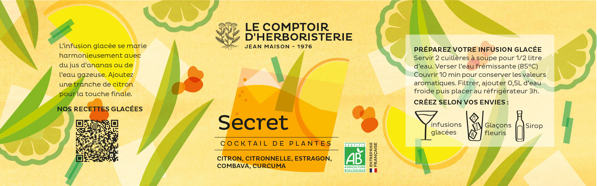 création graphique cocktail de plantes
