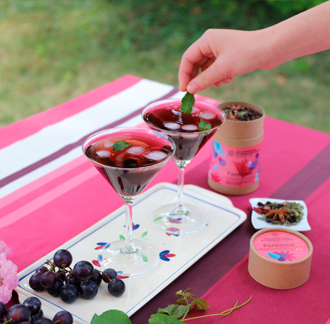 Habillage graphique cocktail de plantes